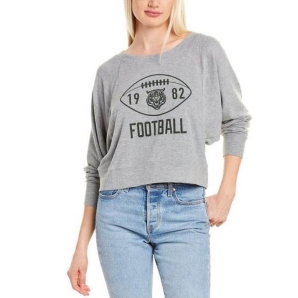 Chaser Gray Football Dolman Graphic Sweatshirt